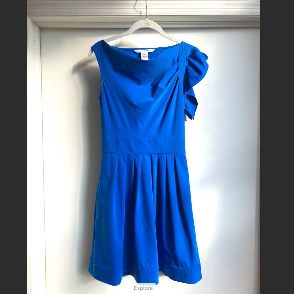 DVF Tonnes Dress Bright Blue Size 4